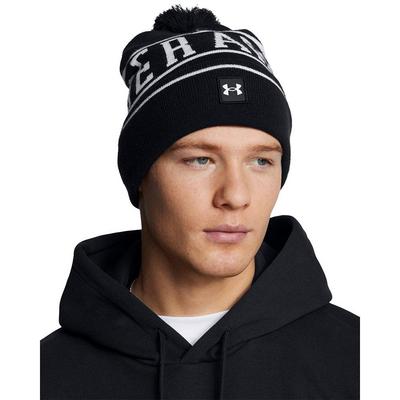 Under Armour UA Halftime Pom Pom Beanie Hat - Black - thumbnail image 3