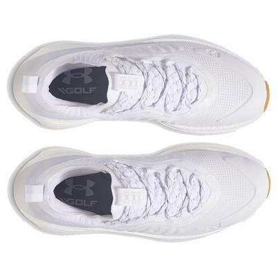 Under Armour UA Phantom Fore Golf Shoes - White/White/Halo Gray - thumbnail image 3