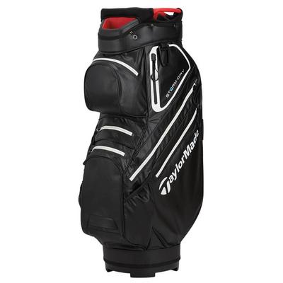 TaylorMade Storm Dry Waterproof Golf Cart Bag Black/White/Red