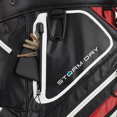 TaylorMade Storm Dry Waterproof Golf Cart Bag - Red/Black - thumbnail image 6