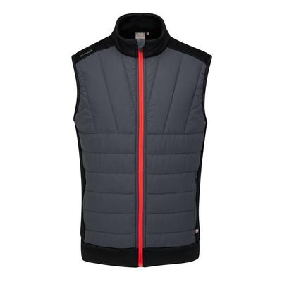 Ping Vernon Quilted Hybrid Golf Vest - Asphalt/Black