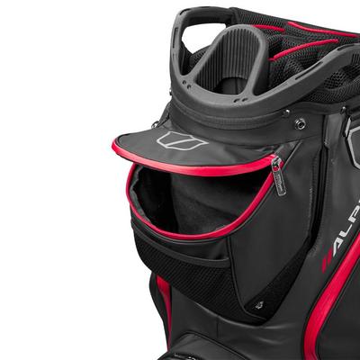 Wilson Alpine Dry Waterproof Golf Cart Bag - Black/Grey/Red - thumbnail image 4