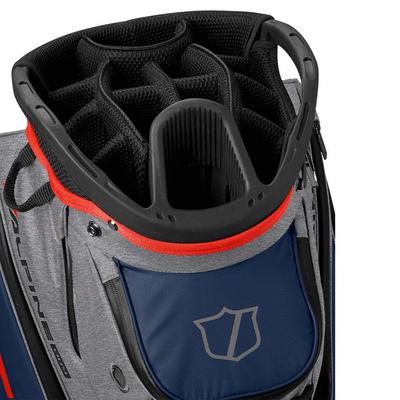 Wilson Alpine Dry Waterproof Golf Cart Bag - Navy/Grey/Red - thumbnail image 3