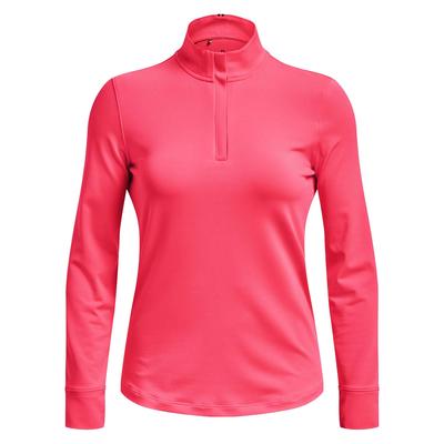 Under Armour Womens Playoff 1/4 Zip Golf Sweater - Pink Shock - thumbnail image 1