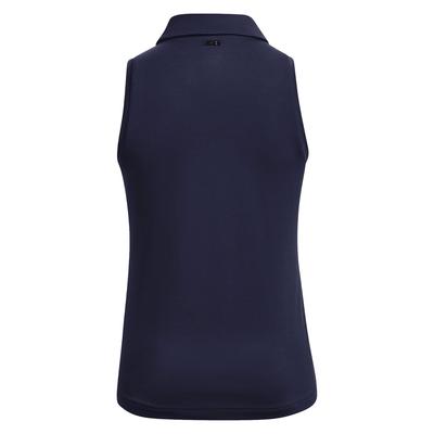 Under Armour Womens Playoff Sleeveless Golf Polo - Midnight Navy - thumbnail image 2