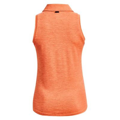 Under Armour Womens Playoff Sleeveless Golf Polo - Orange Blast - thumbnail image 2