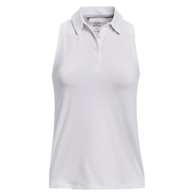 Under Armour Womens Playoff Sleeveless Golf Polo - White - thumbnail image 1