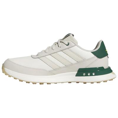 adidas S2G SL 24 Leather Golf Shoes - White/Aluminium/Green - thumbnail image 2