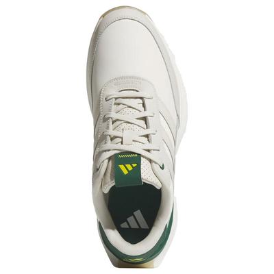 adidas S2G SL 24 Leather Golf Shoes - White/Aluminium/Green - thumbnail image 3