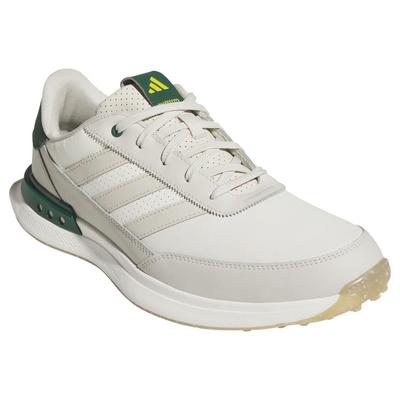 adidas S2G SL 24 Leather Golf Shoes - White/Aluminium/Green - thumbnail image 5