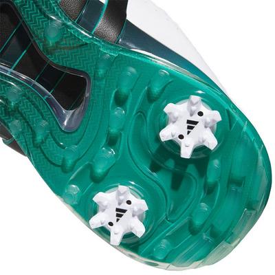 adidas Tour360 Boost Golf Shoes - White/Black/Aurora Ivy - thumbnail image 7