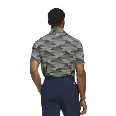 adidas Ultimate Performance Mens Polo Shirt - Collegiate Navy/Power Yellow - thumbnail image 3