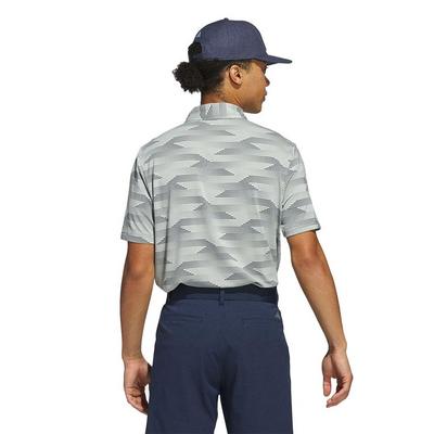 adidas Ultimate Performance Mens Polo Shirt - Wonder Silver/Collegiate Navy - thumbnail image 3
