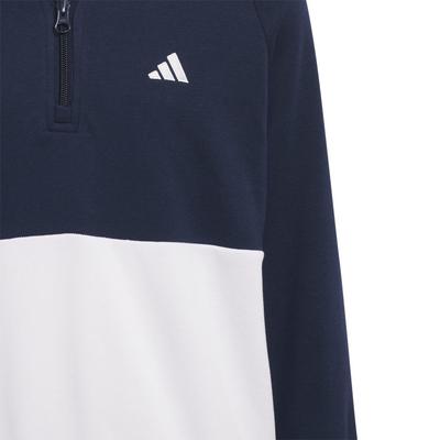 adidas Junior Golf Hoodie - Navy/White - thumbnail image 3