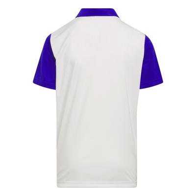 adidas Junior Print Golf Polo - Lucid Blue - thumbnail image 2