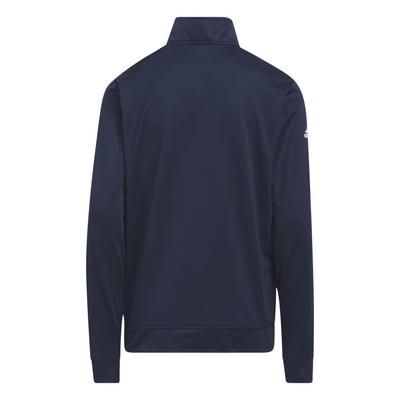 adidas Junior 1/4 Zip Solid Golf Midlayer - Collegiate Navy - thumbnail image 2