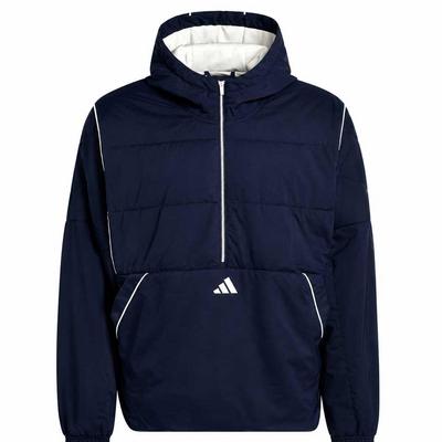 adidas Beyond Twistweave Half Zip Filled Hoodie Jacket - Navy