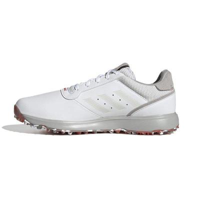 adidas S2G Spikeless Golf Shoes - White/Grey/Red - thumbnail image 4