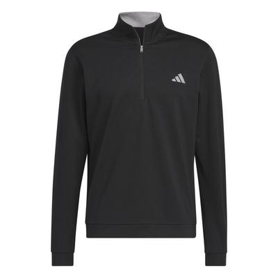 adidas Elevated 1/4 Zip Golf Sweater - Black - thumbnail image 1