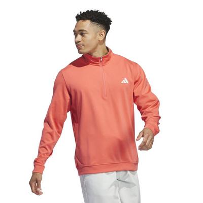 adidas Elevated 1/4 Zip Golf Sweater - Preloved Scarlet - thumbnail image 3