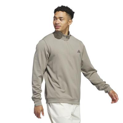 adidas Elevated 1/4 Zip Golf Sweater - Silver Pebble - thumbnail image 3