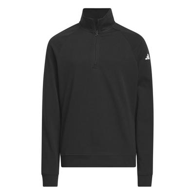 adidas Junior 1/4 Zip Golf Sweater - Black - thumbnail image 1