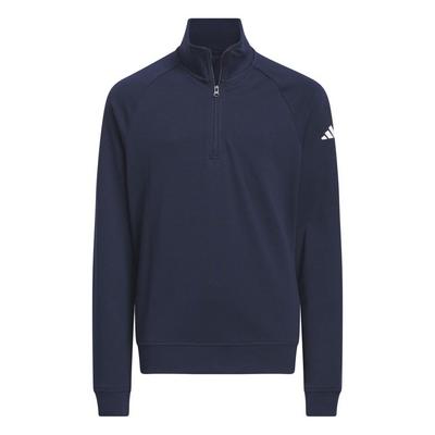 adidas Junior 1/4 Zip Golf Sweater - Navy - thumbnail image 1