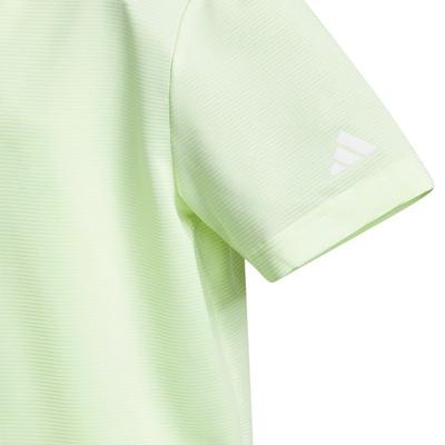 adidas Junior Striped Golf Polo - Green - thumbnail image 3