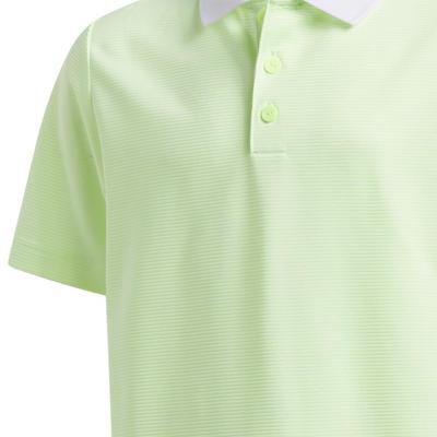 adidas Junior Striped Golf Polo - Green - thumbnail image 4