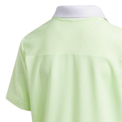 adidas Junior Striped Golf Polo - Green - thumbnail image 5