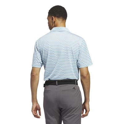 adidas Mesh Print Golf Polo - Semi Blue Burst - thumbnail image 2