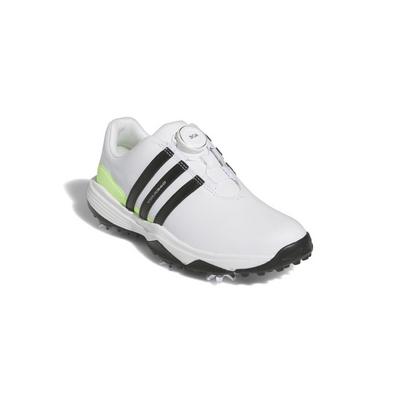 adidas Tour360 24 BOA Junior Golf Shoes - White/Black/Green - thumbnail image 5