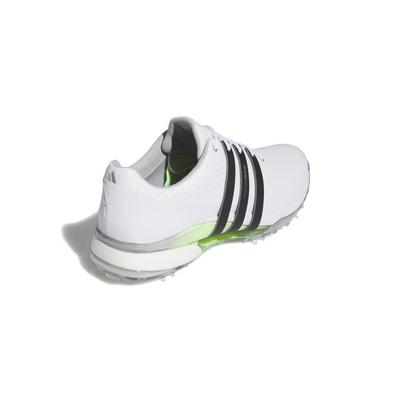 adidas Tour360 24 Boost Golf Shoes - White/Black/Green - thumbnail image 3