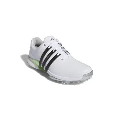 adidas Tour360 24 Boost Golf Shoes - White/Black/Green - thumbnail image 4