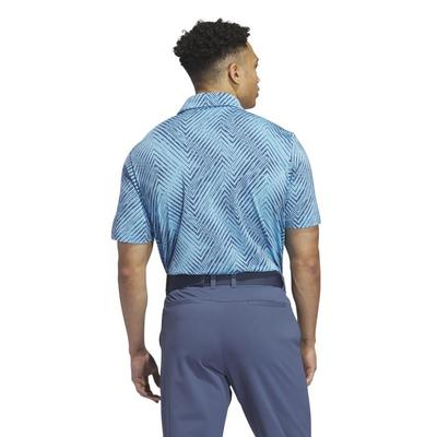 adidas Ultimate 365 All Over Print Golf Polo - Semi Blue Burst - thumbnail image 2