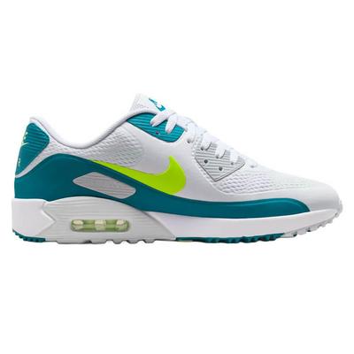 Nike Air Max 90 G Golf Shoes - White/Volt/Bright Spruce