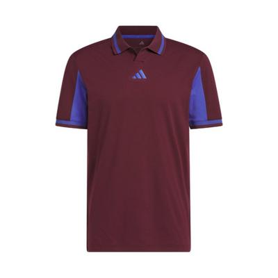 adidas Beyond the Course Vent Twistknit Golf Polo Shirt - Burgundy