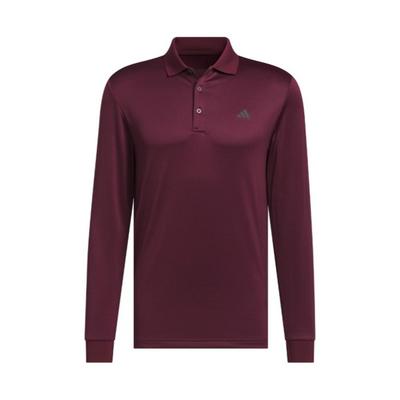 adidas Ultimate365 Cold.Rdy Long Sleeve Golf Polo Shirt - Burgundy