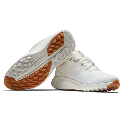 FootJoy Flex Womens Golf Shoes - White/Biege