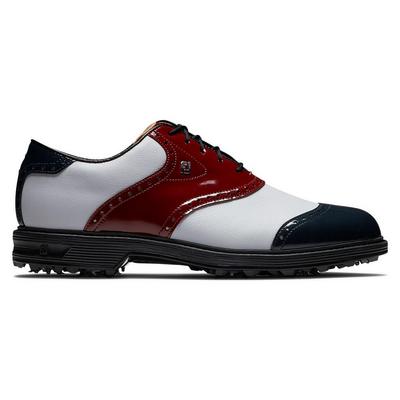 FootJoy Premiere Series Wilcox Golf Shoes - White/Navy/Wine - thumbnail image 1