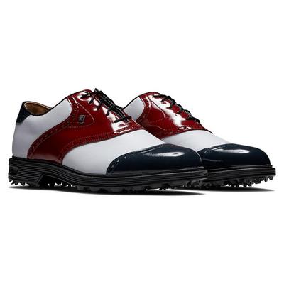 FootJoy Premiere Series Wilcox Golf Shoes - White/Navy/Wine - thumbnail image 3