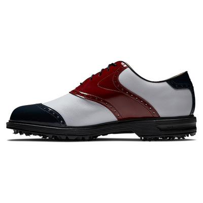 FootJoy Premiere Series Wilcox Golf Shoes - White/Navy/Wine - thumbnail image 2