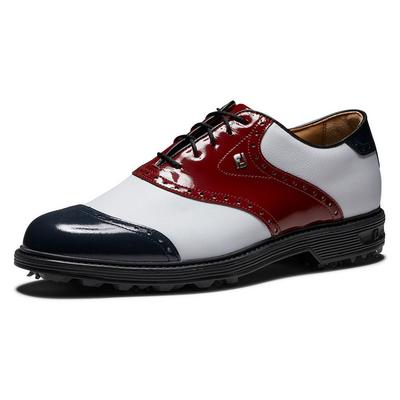 FootJoy Premiere Series Wilcox Golf Shoes - White/Navy/Wine - thumbnail image 5