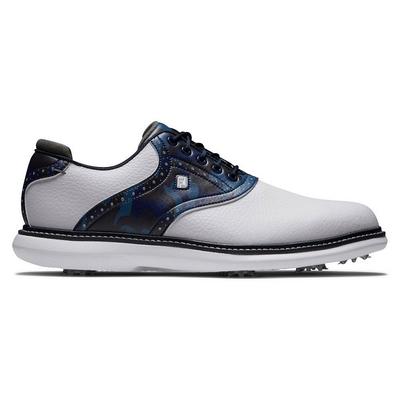 FootJoy Traditions Golf Shoes - White/Navy/Multi - thumbnail image 1