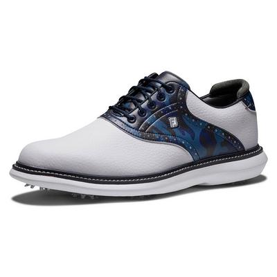 FootJoy Traditions Golf Shoes - White/Navy/Multi - thumbnail image 5