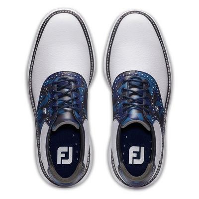 FootJoy Traditions Golf Shoes - White/Navy/Multi - thumbnail image 7