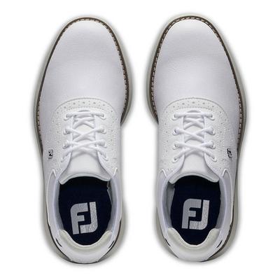 FootJoy Traditions Junior Golf Shoes - White/Grey - thumbnail image 7