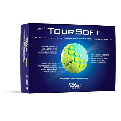 Titleist Tour Soft Golf Balls 2024 - Yellow - thumbnail image 2