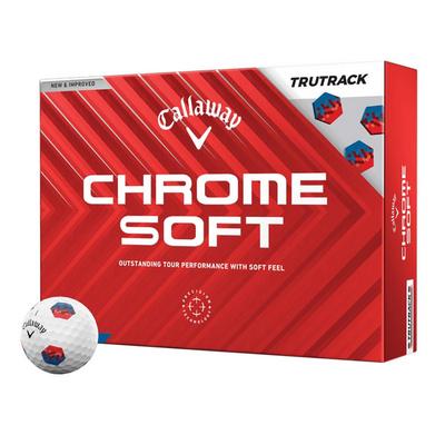 Callaway Chrome Soft TruTrack Golf Balls - White - thumbnail image 1