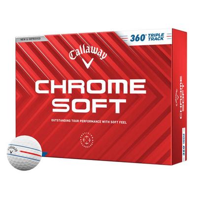 Callaway Chrome Soft 360 Triple Track Golf Balls - White